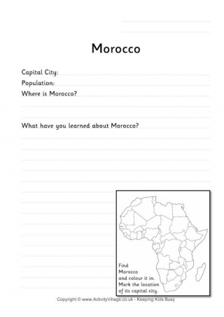 Morocco Worksheet