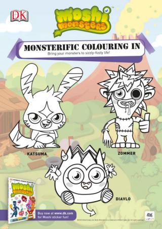 Moshi Monsters Colouring Page