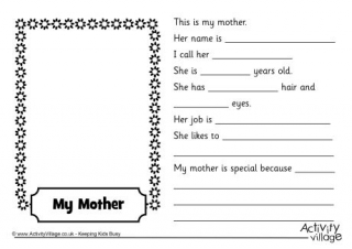 Mother Worksheet 1