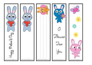 Mother's Day Bunny Bookmarks