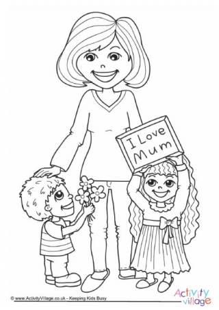 Mother's Day Colouring Page - Mum
