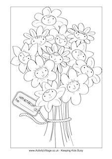 Mother's Day Colouring Pages