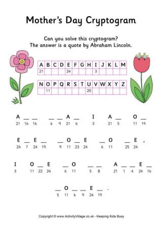 Mother's Day Cryptogram