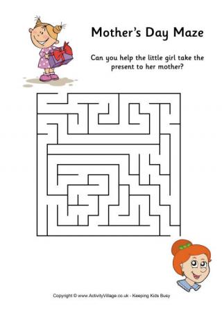 Mother's Day Maze Easy