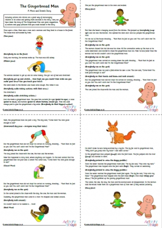 Move And Stretch Story - The Gingerbread Man