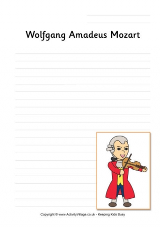 Mozart Writing Page