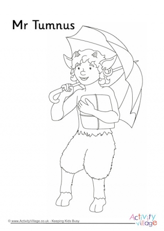 Mr Tumnus Colouring Page