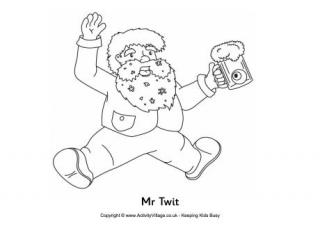 Mr Twit Colouring Page