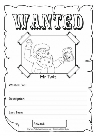 Mr Twit Wanted Poster