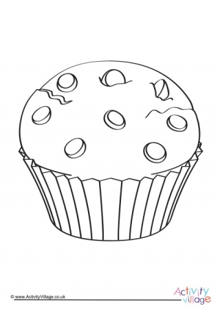 Muffin Colouring Page