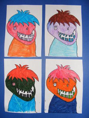 Multi-Coloured Face Poster