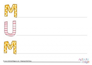 Mother's Day Acrostic Poem Printables