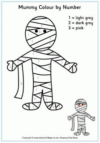 Mummy Colour by Number