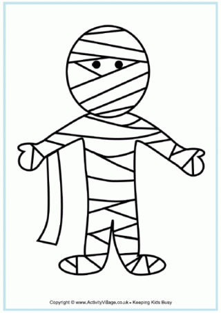Mummy Colouring Page