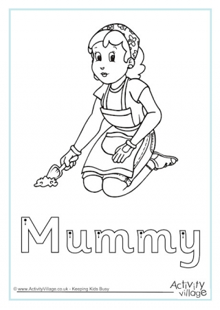 Mummy Finger Tracing