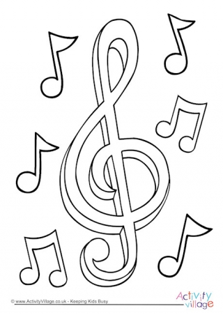 Music Colouring Page