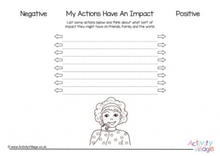 My Actions Have An Impact Worksheet 1