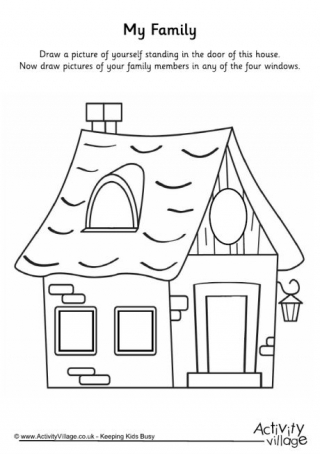 My Family House Printable