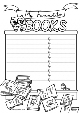 My Favourite Books Journal Page