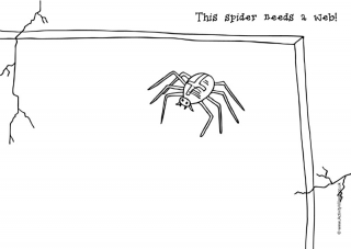 This Spider Needs a Web Doodle Page