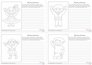 My Story Character Worksheets - Children