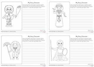 My Story Character Worksheets - History