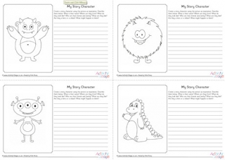 My Story Character Worksheets - Monsters