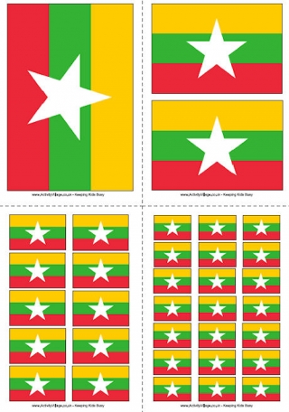 Myanmar Flag Printable
