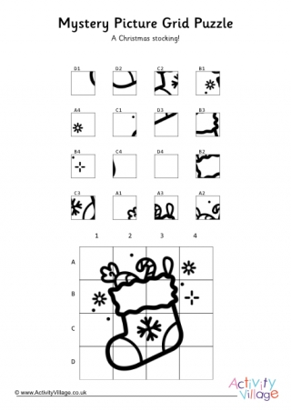 Mystery Picture Puzzle - Christmas Stocking