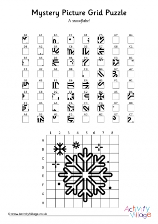 Mystery Picture Puzzle - Snowflake