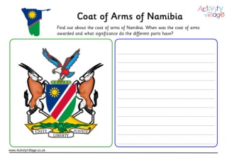 Namibia Coat Of Arms Worksheet
