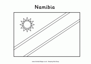 Namibia Flag Colouring Page