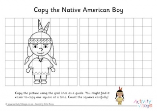 Native American Boy Grid Copy