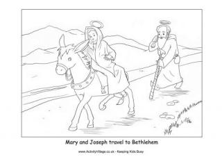 Nativity Colouring Journey to Bethlehem 