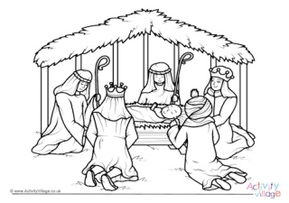 Nativity Colouring Page 2