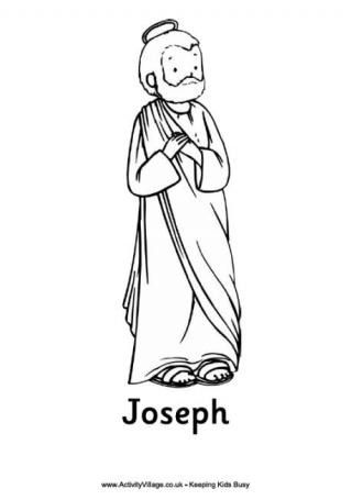 Nativity Colouring Pages - Joseph