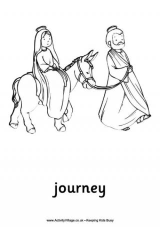 Nativity Colouring Pages - Journey to Bethlehem