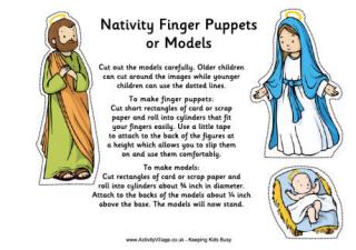 Nativity finger puppets