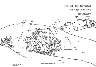 Nativity Star Doodle Page