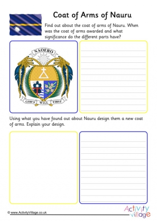 Nauru Coat Of Arms Worksheet