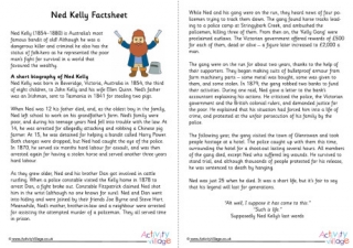 Ned Kelly Factsheet