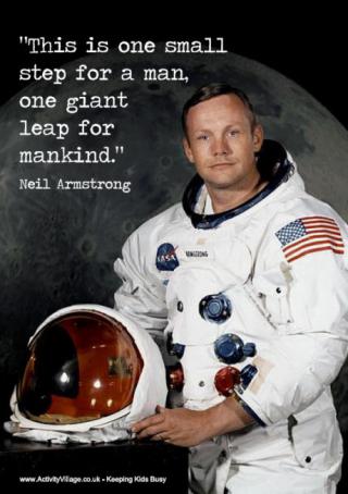 Neil Armstrong Quote Poster