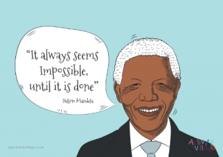 Nelson Mandela Quote Poster