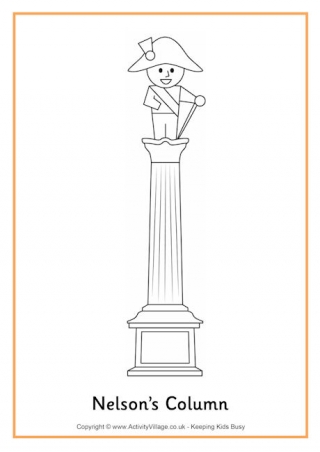 Nelson's Column Colouring Page