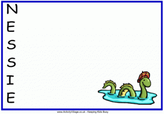 Nessie Acrostic Poem Printable