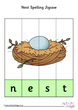 Nest Spelling Jigsaw