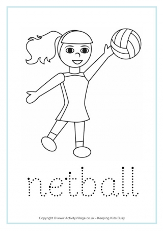 Netball Tracing Worksheet