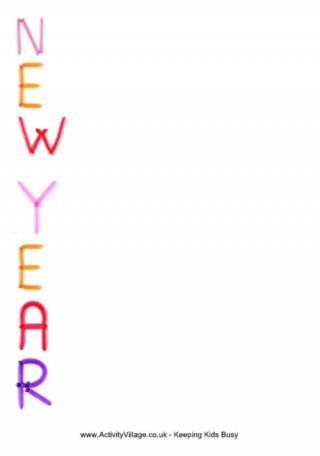 New Year Acrostic Poem Printable