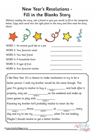 New Year Handwriting Worksheet