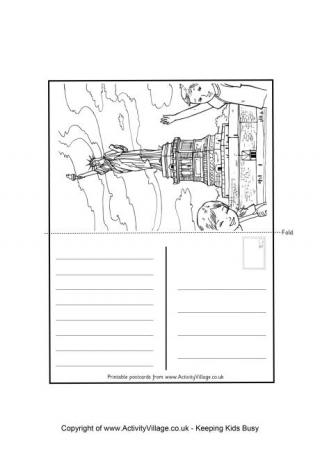 New York Statue of Liberty Postcard